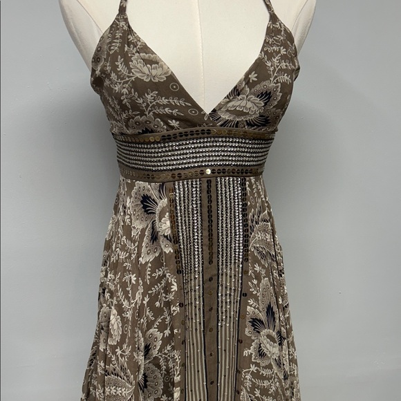 Silk Halter Babydoll Dress Handkerchief Hem Boho Festival Fairy ASO Taylor Swift - Picture 2 of 9